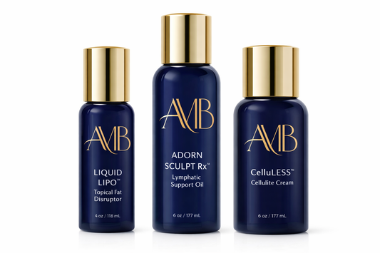 Three AVB skincare products on a white background